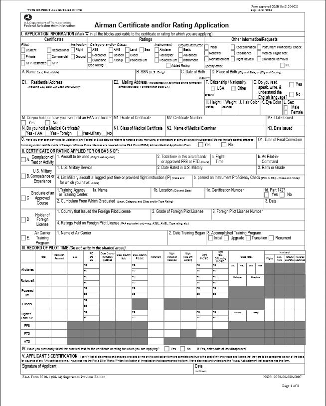 Private Pilot Requirements (Part 61)